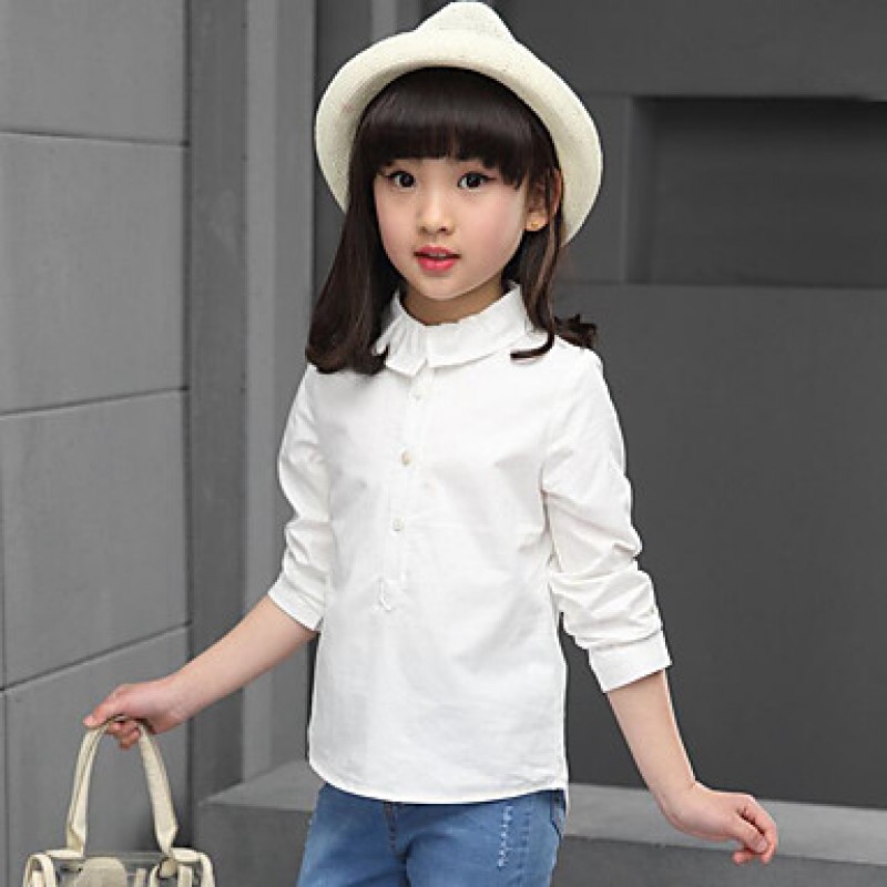 Girl's Casual/Daily Solid Blouse,Cotton Spring / F...