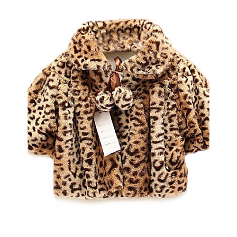 Girl's Leopard Jacket & Coat,Cotton Spring / F...
