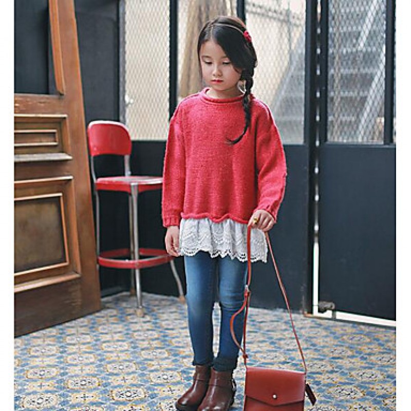 Girl's Casual/Daily Solid Sweater & CardiganAc...