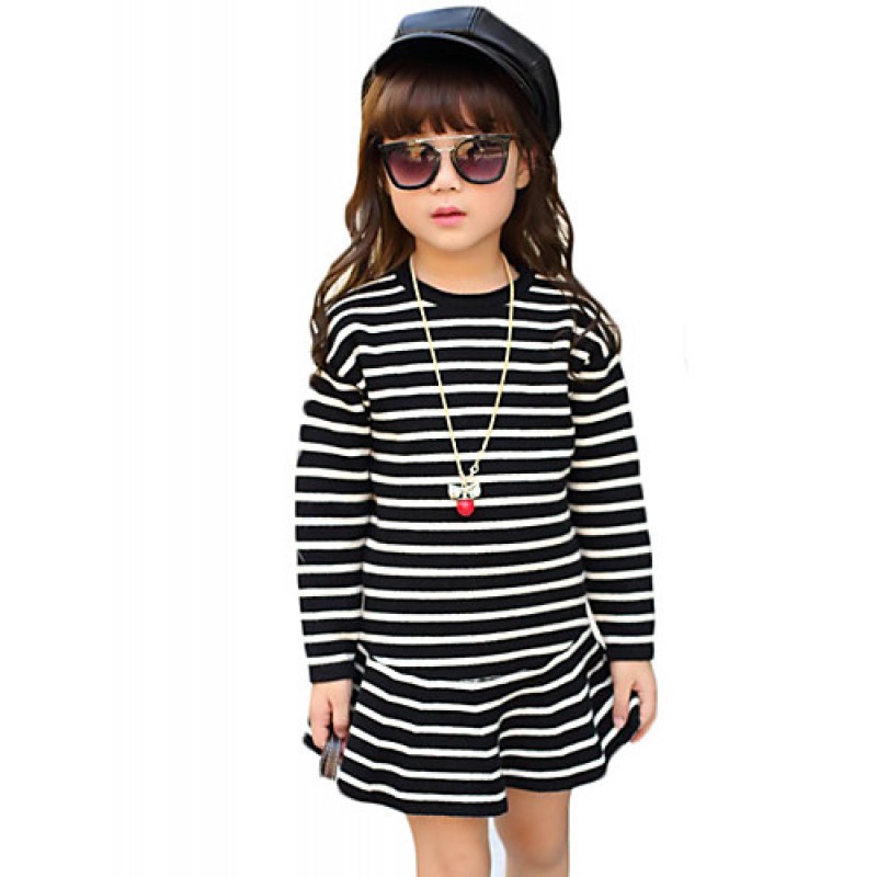 Girl's Casual/Daily Striped Sweater & Cardigan...