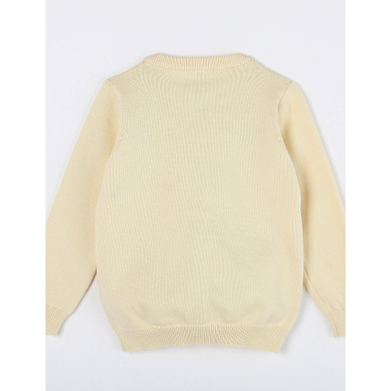 Girl's Casual/Daily Print Sweater & CardiganCotton Fall Yellow  