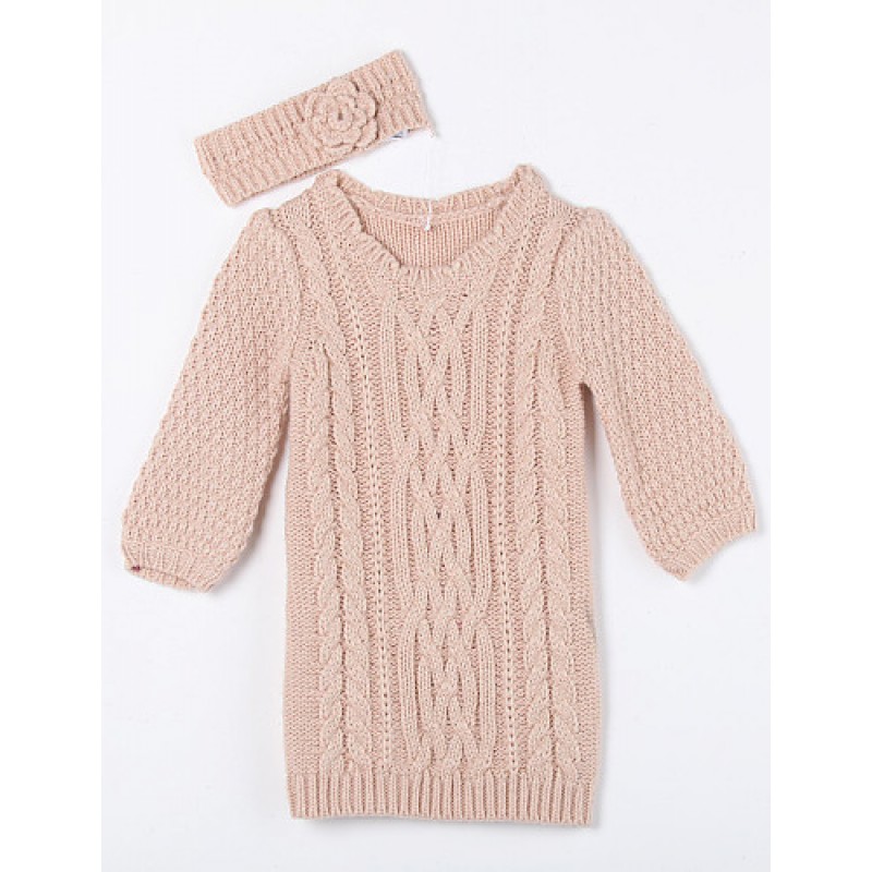 Casual/Daily Solid Sweater & Cardigan,Cotton F...