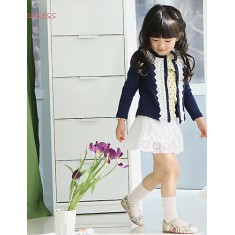 Girl's Winter/Spring/Fall Micro-elastic Medium Long Sleeve Sweater & Cardigan (Cotton/Polyester)  